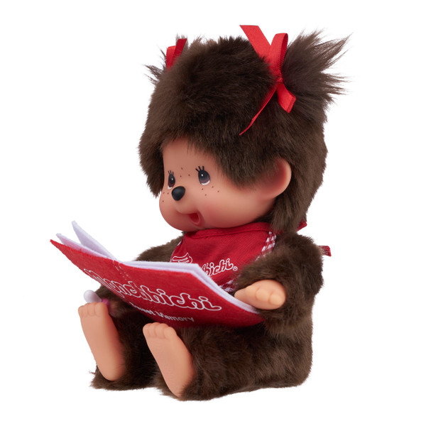 Sekiguchi Monchhichi Sitting & Reading Girl Plush Doll
