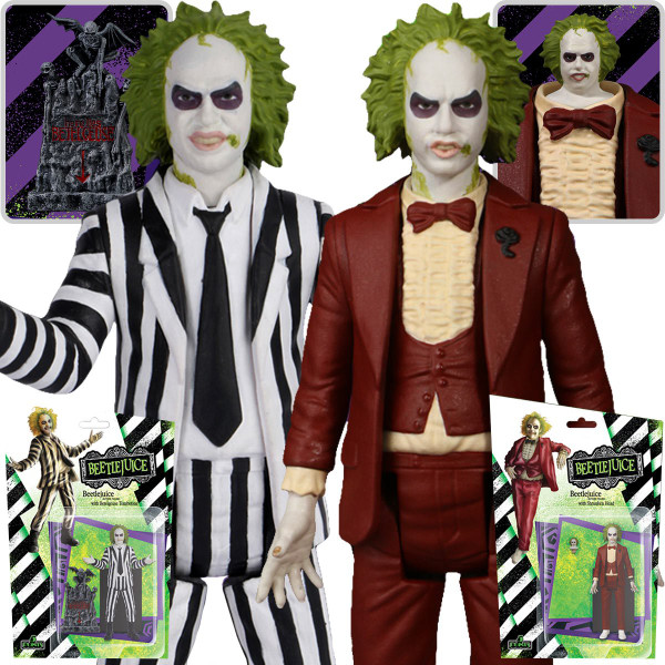 Mezco Toyz Beetlejuice 5 Points Action Figure Set of 2