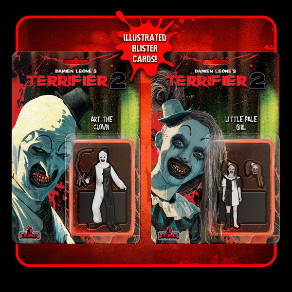 [PRE-ORDER] Mezco Toyz Terrifier 2 5 Points Art the Clown & Little Pale Girl Action Figure Set of 2