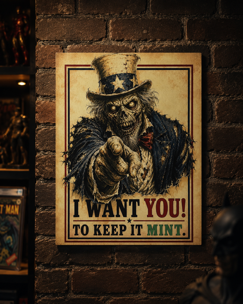 Keep It Mint — Zombie Uncle Sam 11×14 UV Canvas Wall Art Print