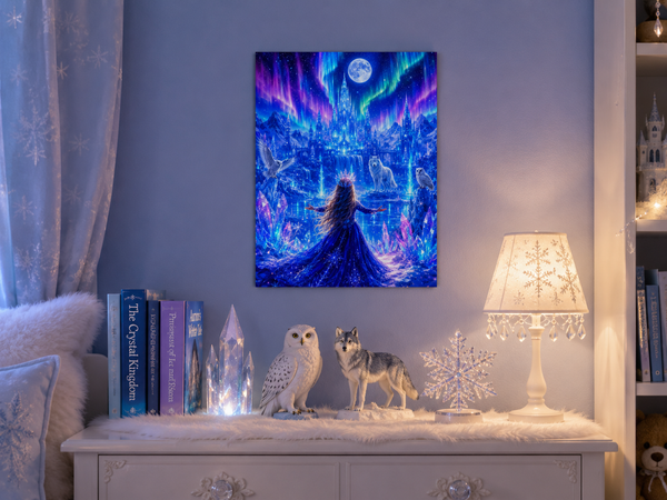 She Rules The Ice Kingdom — Girls' Fantasy Canvas Print, 11×14