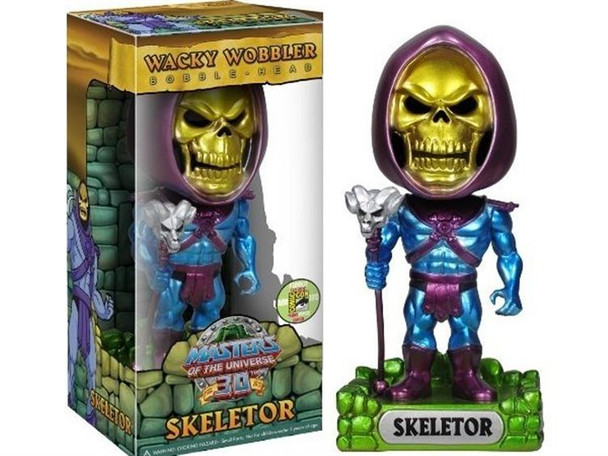 Masters of the Universe Skeletor Wacky Wobbler Metallic SDCC 2013 Exclusive