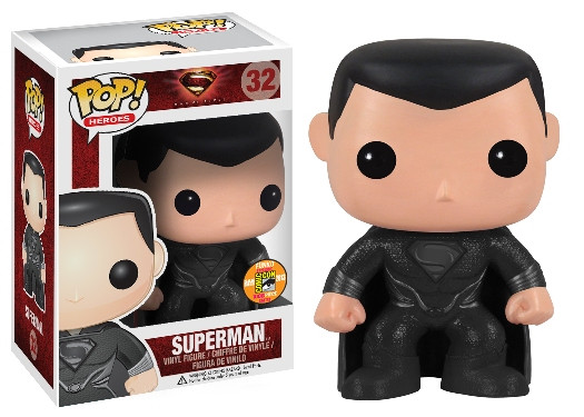POP Heroes (VINYL): Superman - Man of Steel Movie Black SDCC 2013