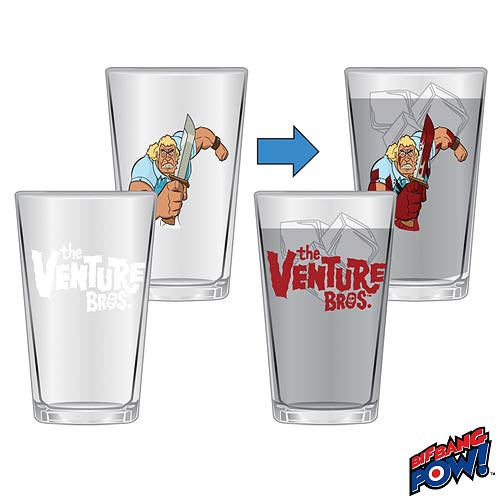 Venture Bros. Color-Changing Brock 16 oz. Glass Set of 2