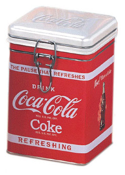 Coca-Cola Logo Square Locktop Tin