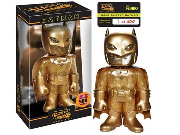 Batman Hikari Gold Glitter Sofubi Vinyl Figure