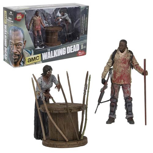 The Walking Dead TV Series Morgan and Impaled Walker Figure Box Set