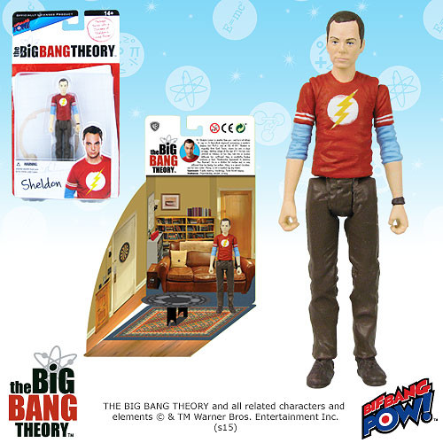 The Big Bang Theory Sheldon The Flash T-Shirt 3 3/4-Inch Figure