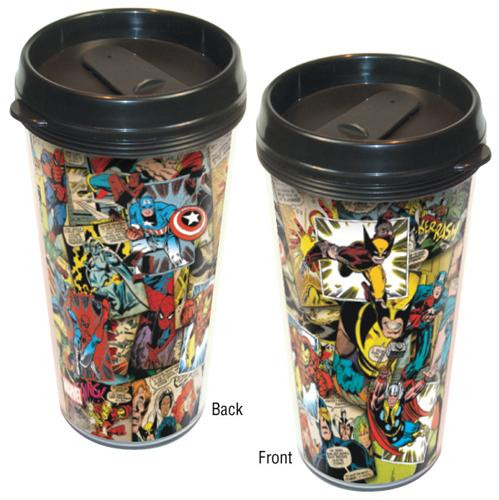 Marvel Comic Collage Travel Mug