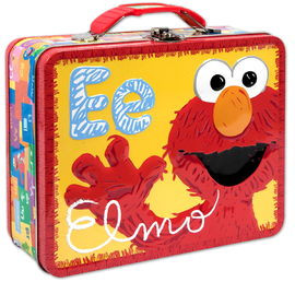 Sesame Street Elmo Embossed Carry All Tin Lunch Box