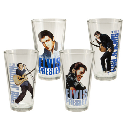 Elvis Presley 16-Ounce Glasses 4-Pack