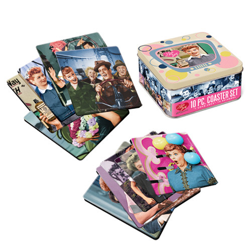 I Love Lucy Coaster Set with Tin Storage Box