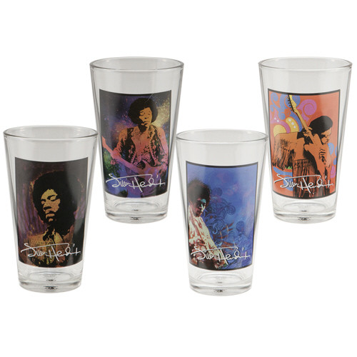 Jimi Hendrix 16-Ounce Glasses 4-Pack