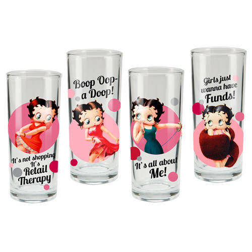 Betty Boop 10-ounce Glasses 4-Pack