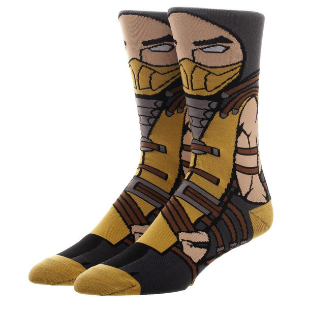 Mortal Kombat Scorpion 360 Character Crew Socks