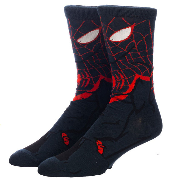 Marvel Miles Morales Spiderman 360 Character Crew Socks