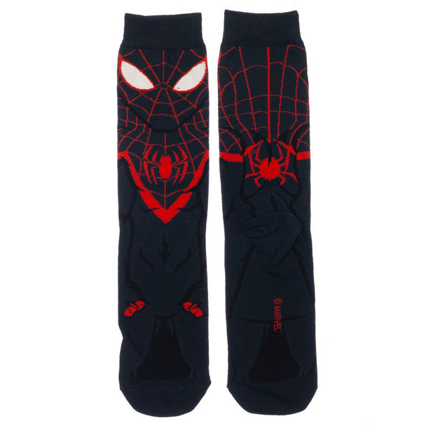 Marvel Miles Morales Spiderman 360 Character Crew Socks