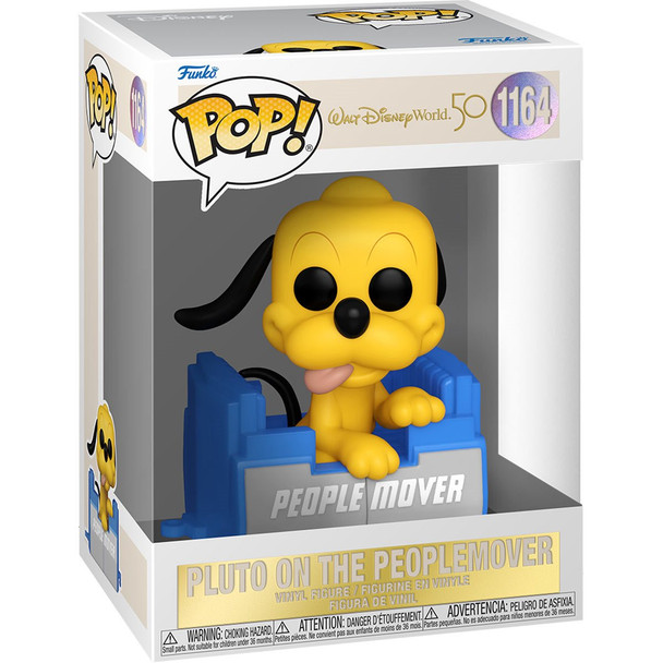 Funko Walt Disney World 50th Anniversary Pluto Peoplemover with Balloon Pop! Vinyl Figure