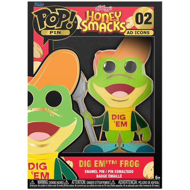 Funko Honey Smacks Dig Em' Frog Large Enamel Pop! Pin