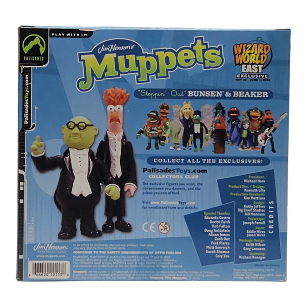 Palisades Muppets Steppin' Out Bunsen and Beaker Wizard World East 2003 Exclusive Collectible