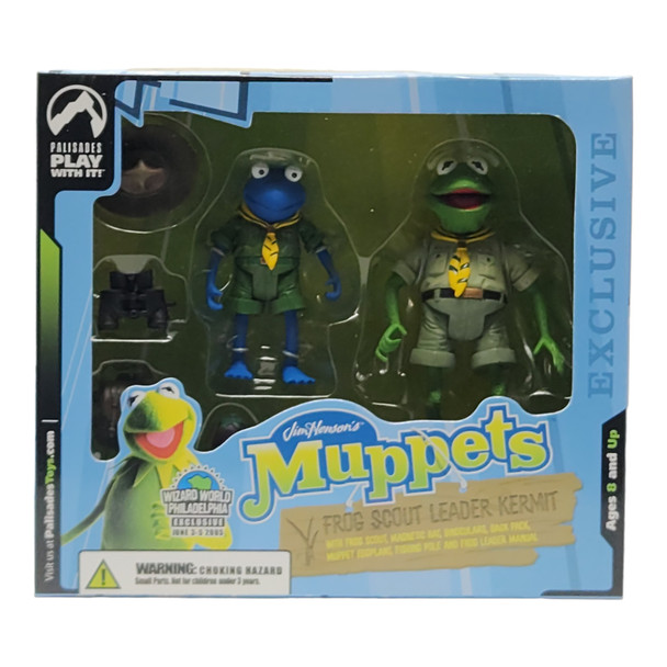 Palisades Muppets Frog Scout Leader Kermit - Wizard World 2005 Exclusive Blue Frog Variant Collectible