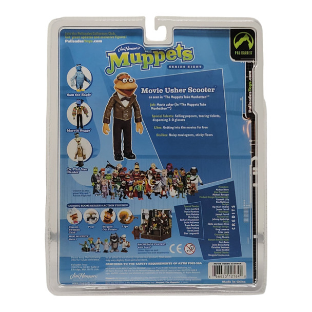Palisades Muppets Series 8 Movie Usher Scooter Action Figure - Collectible Cinema Fanatic