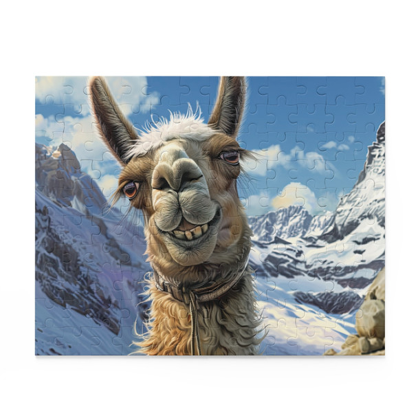 Whimsical Peaks Llama Portrait Puzzle
