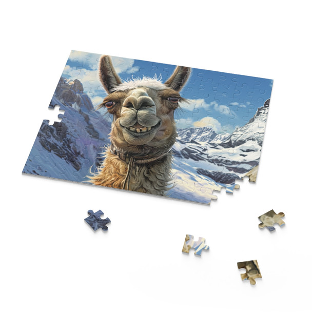 Whimsical Peaks Llama Portrait Puzzle