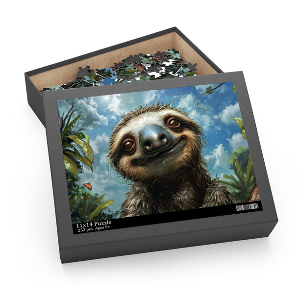 Slothful Serenity: Hyper-Detailed Forest Bliss Jigsaw Puzzle