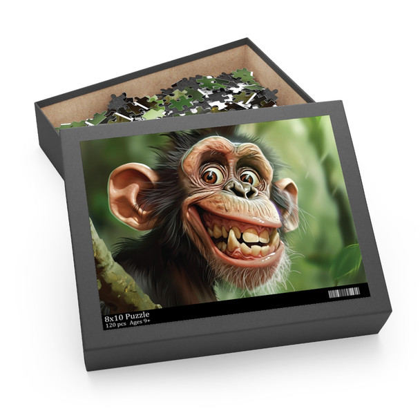 PrimatePalette Jigsaw: Whimsical Chimpanzee Portrait Puzzle