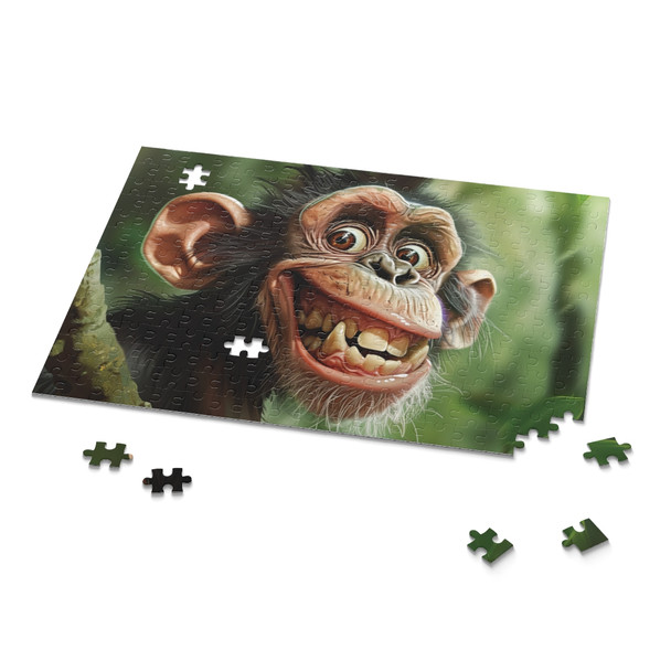 PrimatePalette Jigsaw: Whimsical Chimpanzee Portrait Puzzle