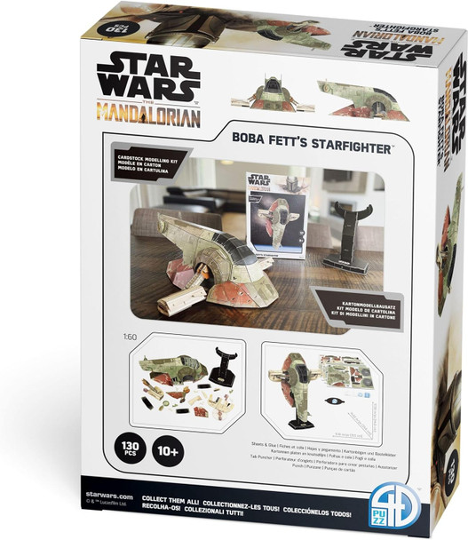 4D Cityscape Star Wars 3D Paper Model Kits - Boba Fett's Starfighter