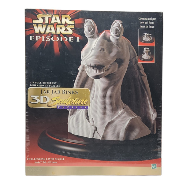 Hasbro Star Wars Episode 1 Jar Jar Binks 3-D Sculpture Puzzle