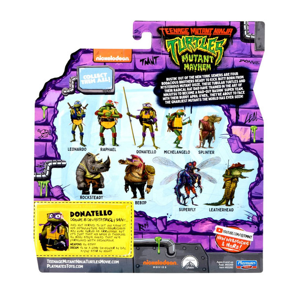 Teenage Mutant Ninja Turtles Mutant Mayhem Movie Turtles Donatello Basic Figure