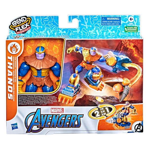 Hasbro Avengers Bend and Flex Mission Fire Mission Thanos Action Figure