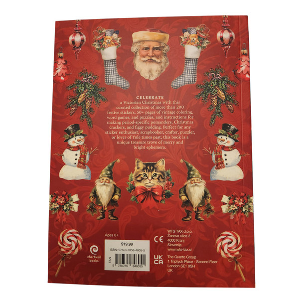 A Vintage Victorian Christmas Sticker, Color & Activity Book