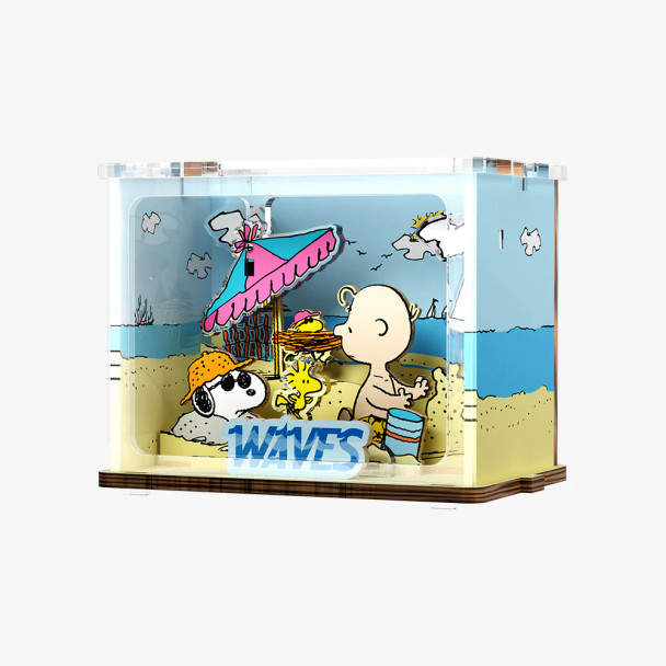 Puremind Peanuts Snoopy Mini Scene Chilling at the Beach Wooden Puzzle