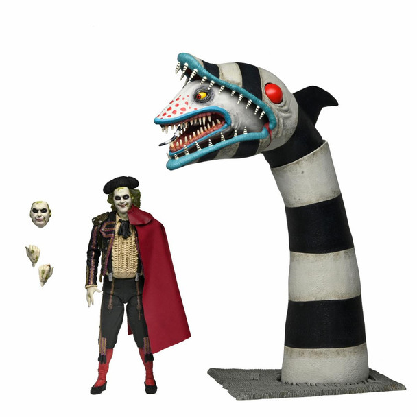 NECA Beetlejuice Beetlejuice 7-Inch Scale Ultimate “Matador” Beetlejuice & Sandworm 2-Pack Action Figures
