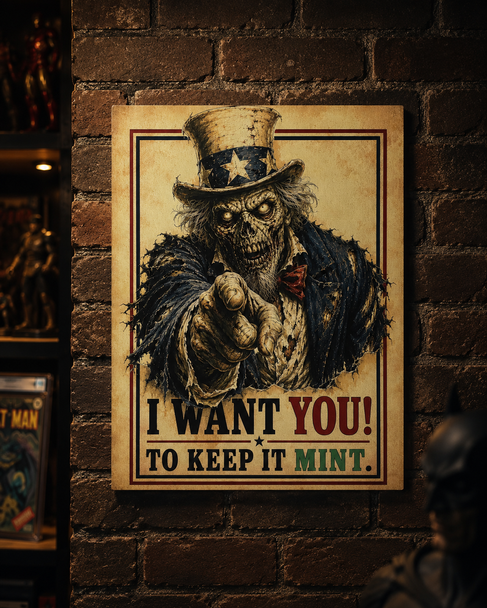 Keep It Mint — Zombie Uncle Sam 11×14 UV Canvas Wall Art Print