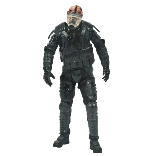 The Walking Dead TV Series 4 Riot Gear Gas Mask Zombie Figure