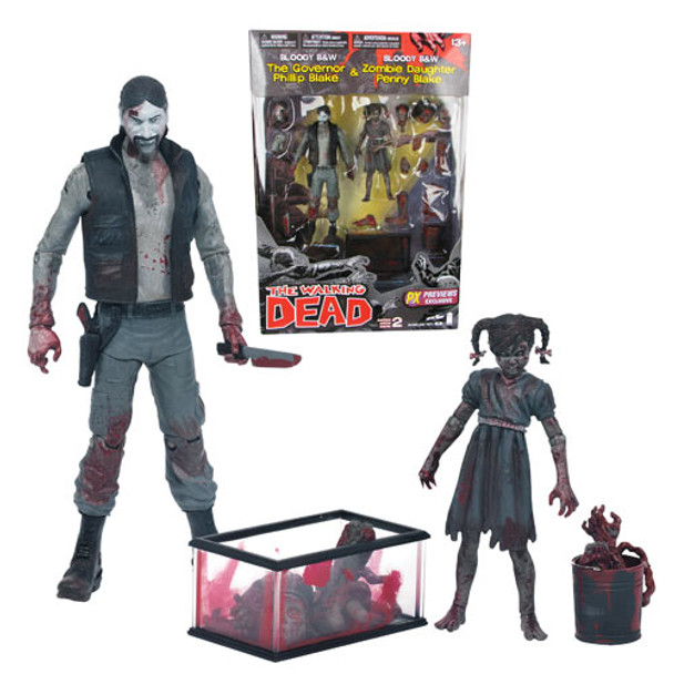 The Walking Dead Comic Series 2 B&W Bloody Governor & Penny 2-Pack