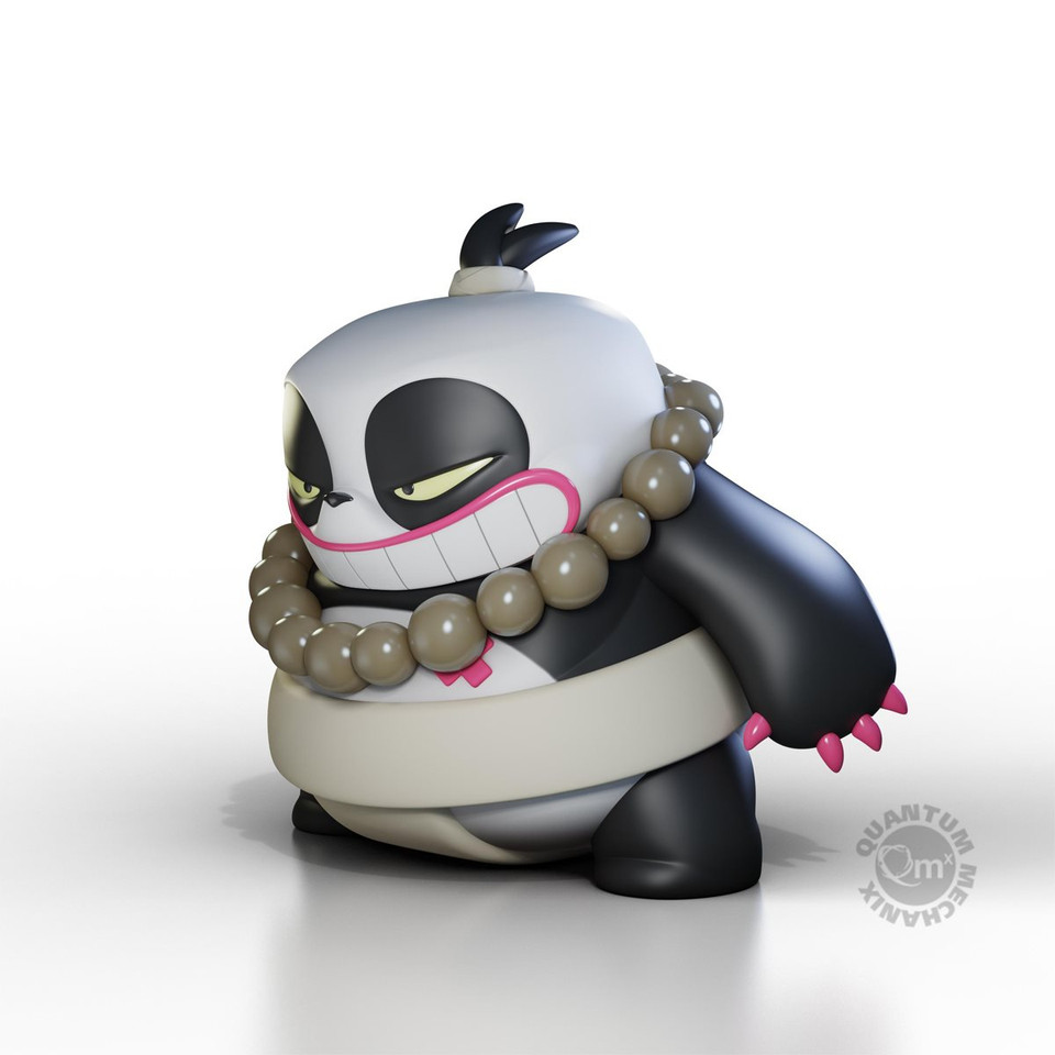 QMx Ozeki Panda Qrew Art Vinyl Figur – Stylisches Schwarz-Weiß-Design | Sammlerstück