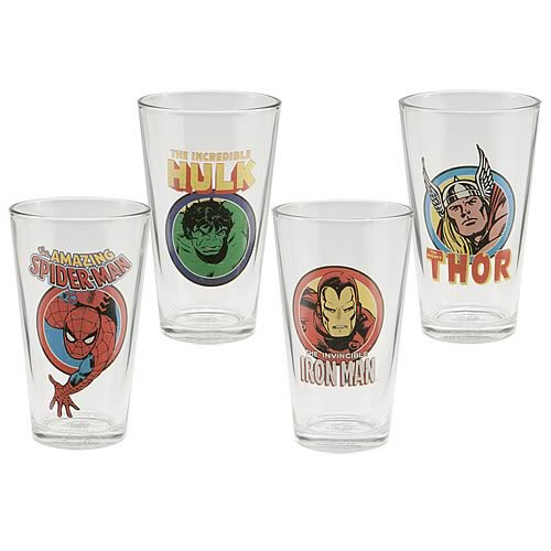 Marvel Comics Glasses 4-Pack