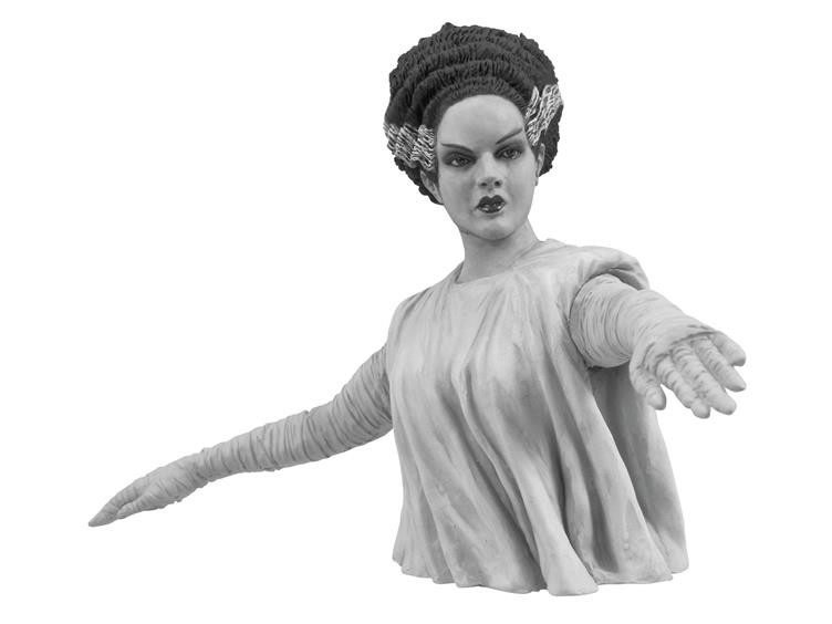 Universal Monsters Black and White Bride of Frankenstein Bust Bank