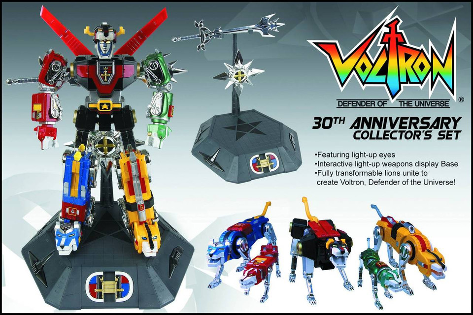 Voltron 30th Anniversary Die-Cast Light-Up Action Figure with Sound Collectors Set