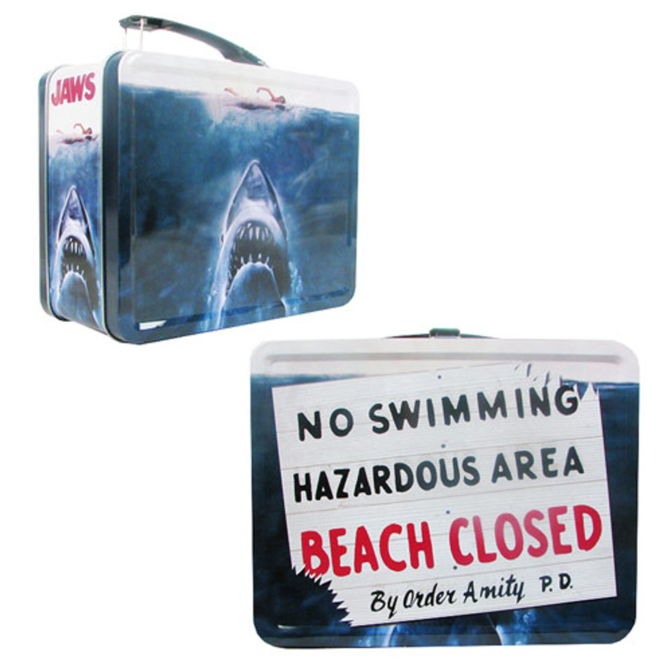 Jaws No Swimming Retro Style Tin Tote Lunch Box