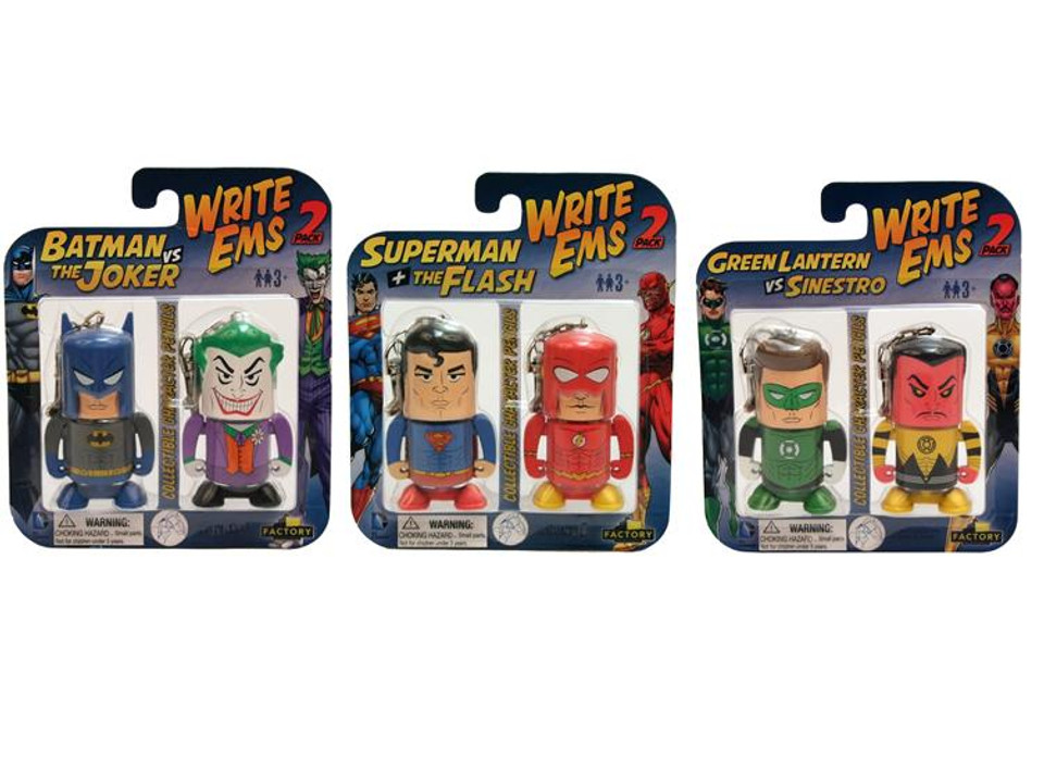 DC Comics Write Ems Two Pack - Set of 3 DC Comics Write Ems Two Pack - Set of 3