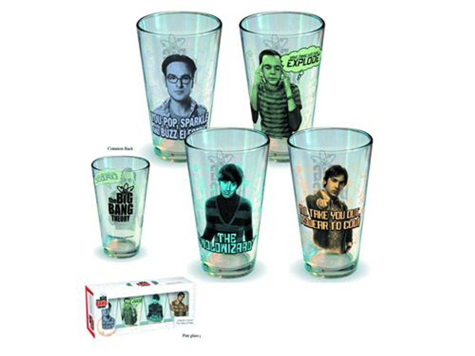Big Bang Theory Character Pint Glass 4-pack