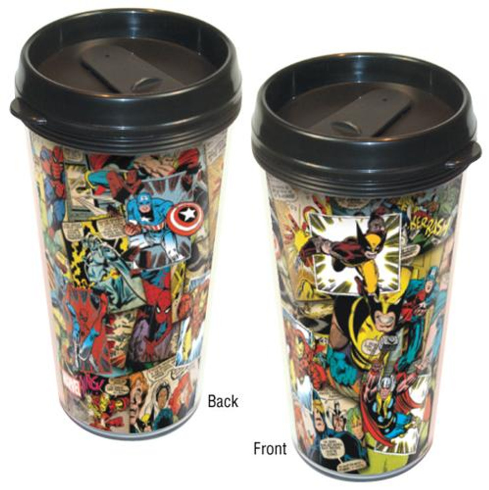 Marvel Comic Collage Travel Mug
