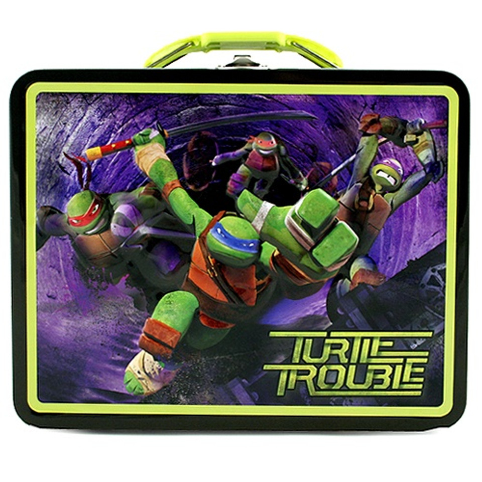 TMNT Turtle Trouble Large Embossed Tin Lunch Box